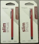 2 Targus Slim Stylus For Smartphone, Ipad And Galaxy Devices, Red, Sealed Packs New. Price: $14.95.