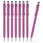 Patikil Ballpoint Pen With Stylus Tip, 8PCS 2 1 Slim Metal Black Purple New. Price: $17.72.