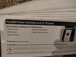 Thermal Printer Cleaning 2" Featuring Waffletechnology 51MM Lot Of 25 Cards New. Price: $19.95.