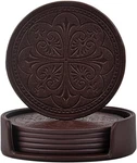Coasterspu Leather Bar Beer Beverage For Drinks Set Of 6 With New. Price: $13.40.