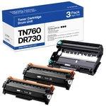 Cartridge DR730 Drum Unit TN760 Brother Printer Pack Black Toner TN730 New. Price: $74.99.