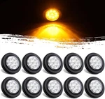 10PCS 2 Inch Round Led Marker Lights 9 Amber Reflectors Clear New. Price: $51.18.