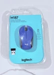 Logitech - M187 Wireless Optical Mini Mouse With Nano Receiver Blue New. Price: $15.00.