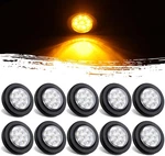 10PCS 2 Inch Round Led Marker Lights 9 Amber Reflectors Clear New. Price: $51.61.