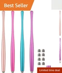 Elegant Slim Waist Stylus Pen For Touch Screens - 4 Pcs With 8 Tips New. Price: $17.99.