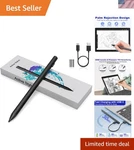 Sleek Black Stylus For Surface With Fast Charging And 3 Interchangeable Tips New. Price: $17.99.