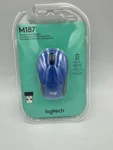 Logitech M187 Wireless Mouse Blue Nano Usb Portable New Sealed. Price: $11.99.