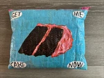 Vintage Get Cake Now Pencil Accessory Cosmetics Case Pouch With Zipper Used. Price: $30.00.
