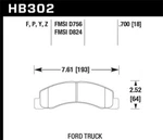 Hawk Performance HB302Y.700 Lts Disc Brake Pad New. Price: $160.19.