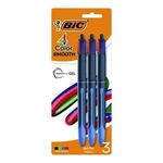 Bic Multi-color Ballpoint Pen, Med 1 Mm, Black/blue/green/red Ink, 3/PACK New. Price: $13.81.