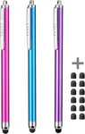 Stylus Pens For Touch Screens Ipad Iphone Kindle 3 Pcs, Pink/purple/aquablue New. Price: $12.59.