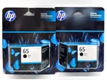 2X Hp N9K02AN 65 Black Carttridge New Genuine Sealed Box Dated 07/2024-08/2024. Price: $30.00.