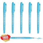Patikil Twin Tip Permanent Markers 6 Pack Light Blue Fine New. Price: $23.39.