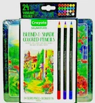 Crayola Signature Blend & Shade Colored Pencils 24 Vibrant Colors Tin Case New. Price: $14.79.