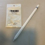 White Stylus W/ Adapter For Apple Pencil (1ST Gen) Tip Used. Price: $40.00.