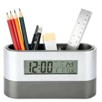 Jwthee Desktop Pencil Cup, Lcd Electronic Clock Holder #911 New. Price: $26.12.