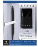 Cross Tech Ballpoint Pen Stylus Satin Black & New Box AT0652-1/1. Price: $38.00.